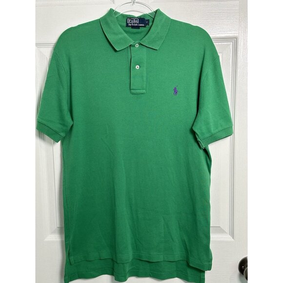 Polo by Ralph Lauren Men's Green Polo Shirt Size Small Short Sleeve Custom Fit - Picture 1 of 9